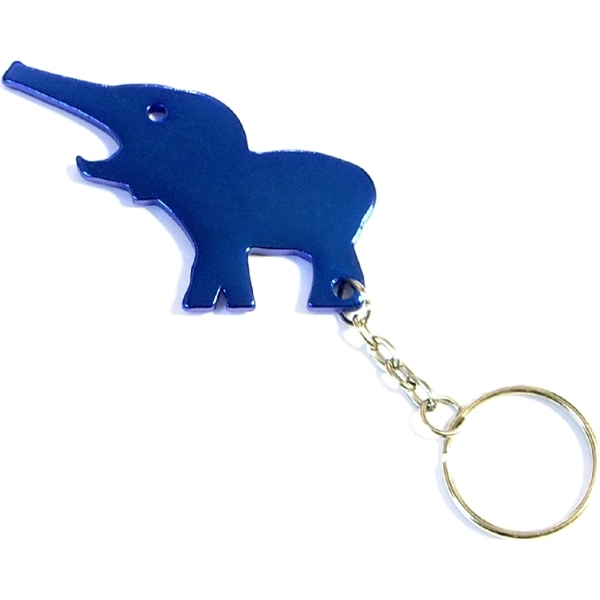 Elephant Aluminum Bottle Opener Key Chain