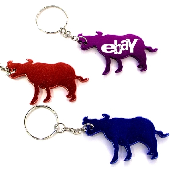 Bull Aluminum Bottle Opener Key Chain