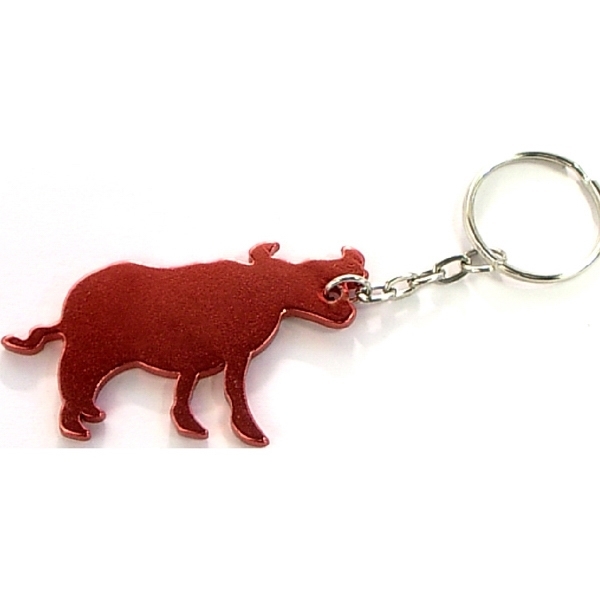 Bull Aluminum Bottle Opener Key Chain