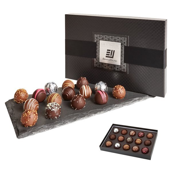 Signature 15 Piece Belgian Chocolate Signature Truffle Box w/ Buckle