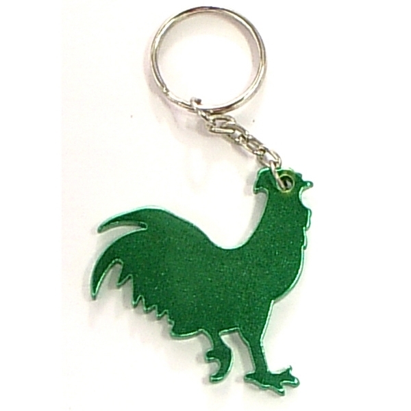 Rooster Aluminum Bottle Opener Key Chain