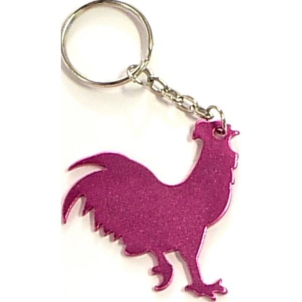 Rooster Aluminum Bottle Opener Key Chain