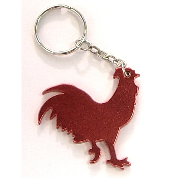Rooster Aluminum Bottle Opener Key Chain