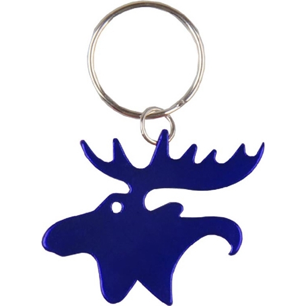 Moose Aluminum Bottle Opener Key Chain