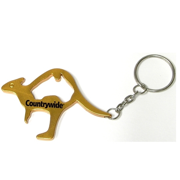 Kangaroo Aluminum Bottle Opener Key Chain