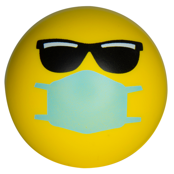 Cool Emoji PPE Mask Stress Reliever Ball