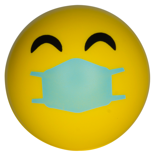 Happy Emoji PPE Mask Stress Reliever Ball