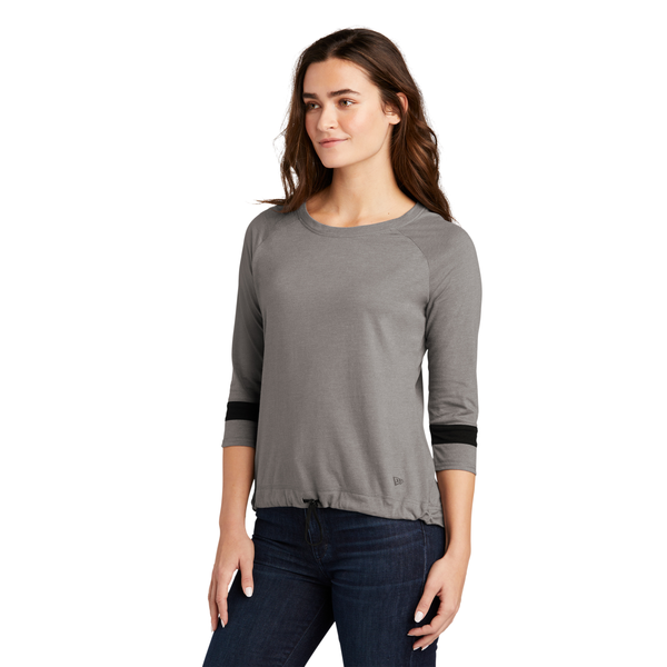 New Era® Tri-Blend 3/4 Sleeve Ladies' Tee