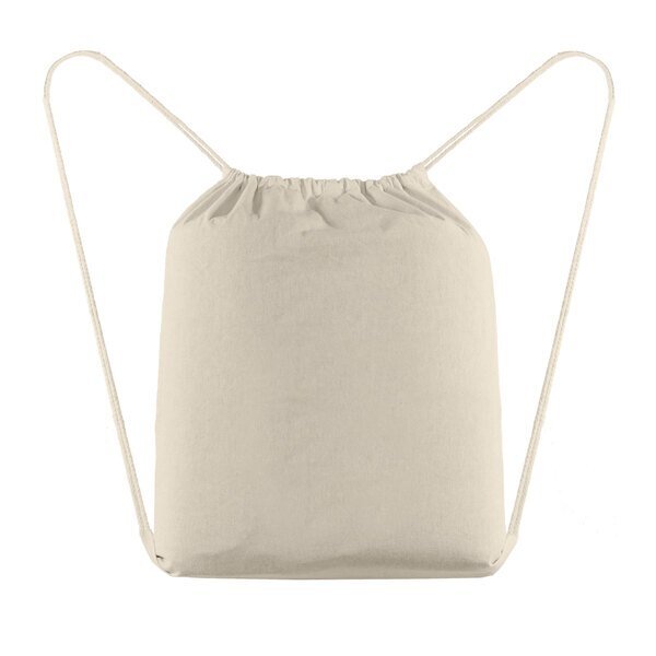 Java 5 oz. Natural Cotton Drawstring Backpack