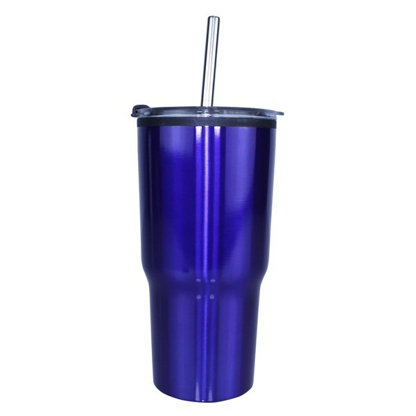 Ares Tumbler w/ Stainless Steel Straw & Flip Top Lid, 20oz.