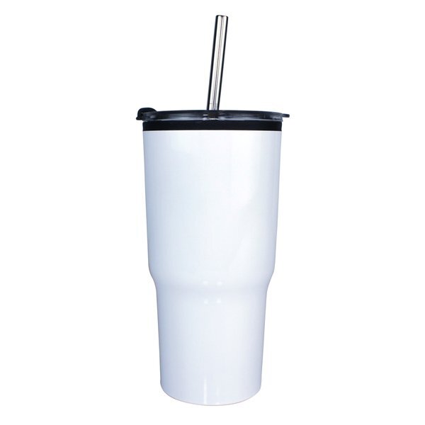 Ares Tumbler w/ Stainless Steel Straw & Flip Top Lid, 20oz.