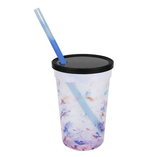 Rainbow Confetti Mood Stadium Cup, Straw & Lid Set, 22oz.