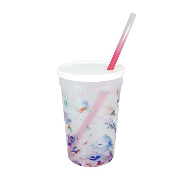 Rainbow Confetti Mood Stadium Cup, Straw & Lid Set, 22oz.