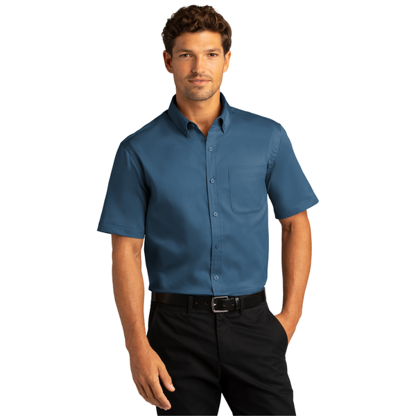 Port Authority® Short Sleeve SuperPro™ React™ Twill Men's Shirt