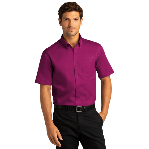 Port Authority® Short Sleeve SuperPro™ React™ Twill Men's Shirt
