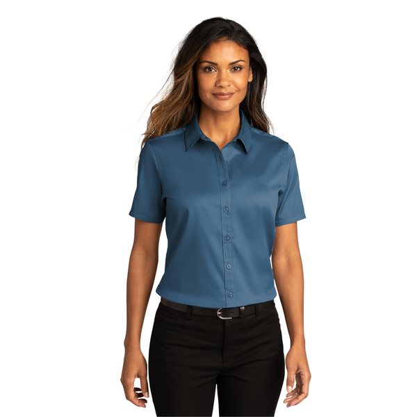Port Authority® Short Sleeve SuperPro™ React™ Twill Ladies' Shirt