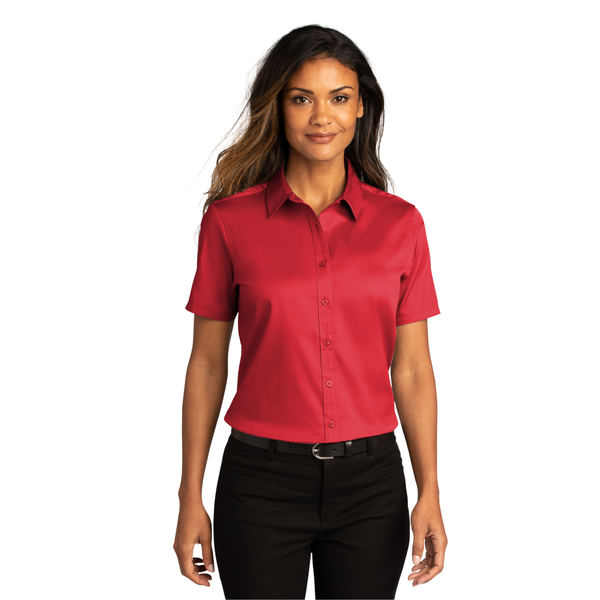 Port Authority® Short Sleeve SuperPro™ React™ Twill Ladies' Shirt