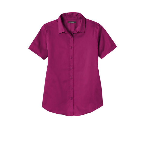 Port Authority® Short Sleeve SuperPro™ React™ Twill Ladies' Shirt