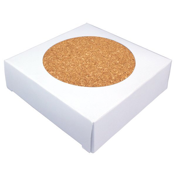 Deluxe 4 Piece Cork Coaster Set, 4-1/2"