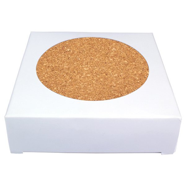 Deluxe 4 Piece Cork Coaster Set, 4-1/2"