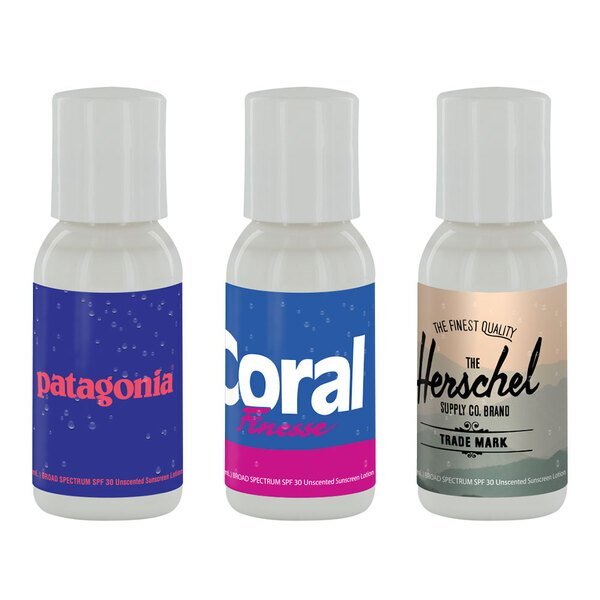 Sunscreen SPF 30 in Clear Round Bottle, 1 oz.