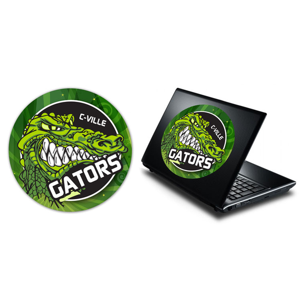 Laptop Skin Sticker -UV-Coated Vinyl - 8.5 Inch Circle Shape