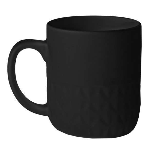 Facet Textured Ceramic Coffee Mug, 16oz.