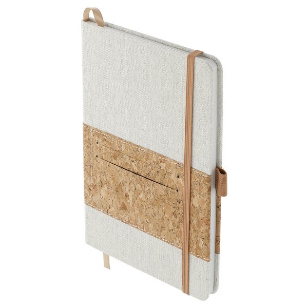 Recycled Cotton and Cork Bound Notebook, 5-1/2" x 8-1/2"