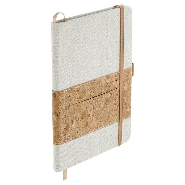 Recycled Cotton and Cork Bound Notebook, 5-1/2" x 8-1/2"