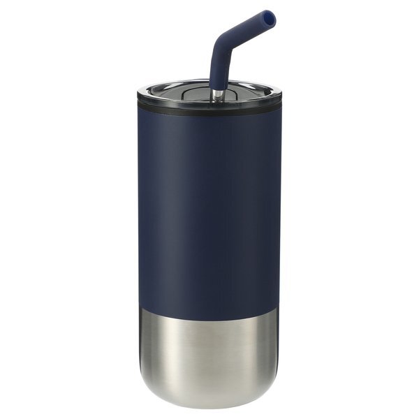 Lagom Travel Tumbler w/ Stainless Steel Straw, 16 oz.