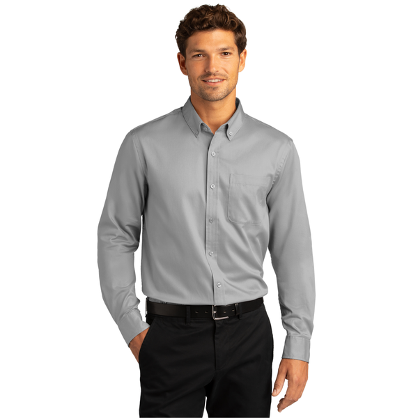 Port Authority® Long Sleeve SuperPro™ React™ Twill Men's Shirt