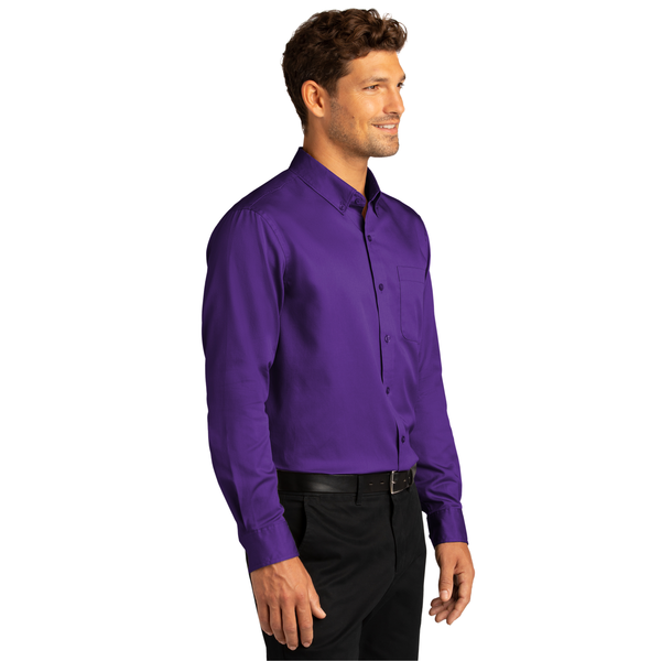 Port Authority® Long Sleeve SuperPro™ React™ Twill Men's Shirt