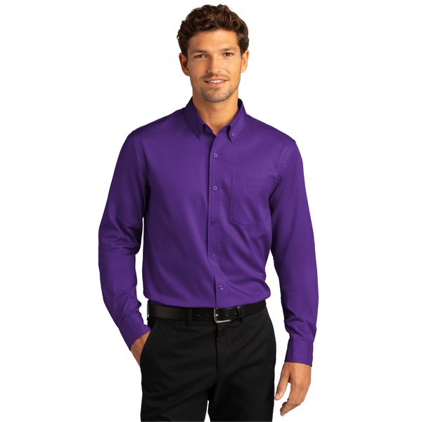 Port Authority® Long Sleeve SuperPro™ React™ Twill Men's Shirt