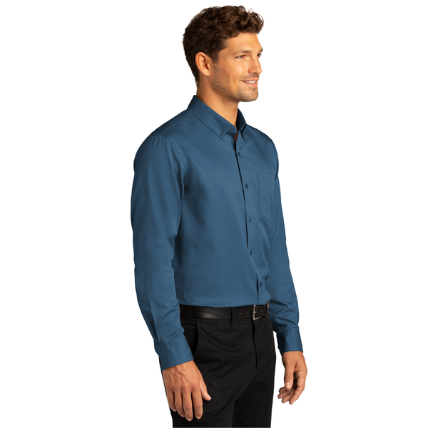 Port Authority® Long Sleeve SuperPro™ React™ Twill Men's Shirt