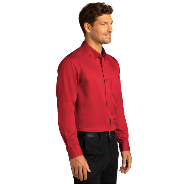 Port Authority® Long Sleeve SuperPro™ React™ Twill Men's Shirt
