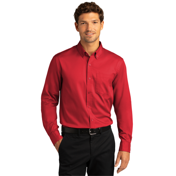 Port Authority® Long Sleeve SuperPro™ React™ Twill Men's Shirt