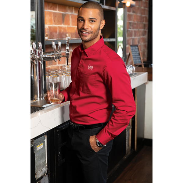 Port Authority® Long Sleeve SuperPro™ React™ Twill Men's Shirt