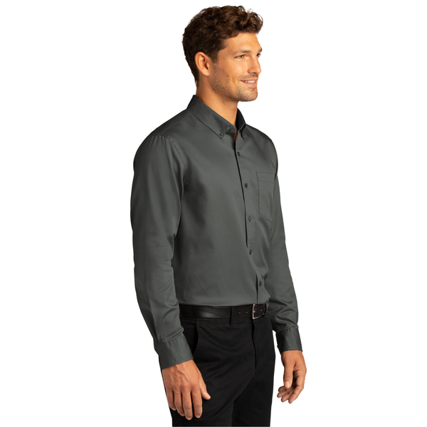 Port Authority® Long Sleeve SuperPro™ React™ Twill Men's Shirt