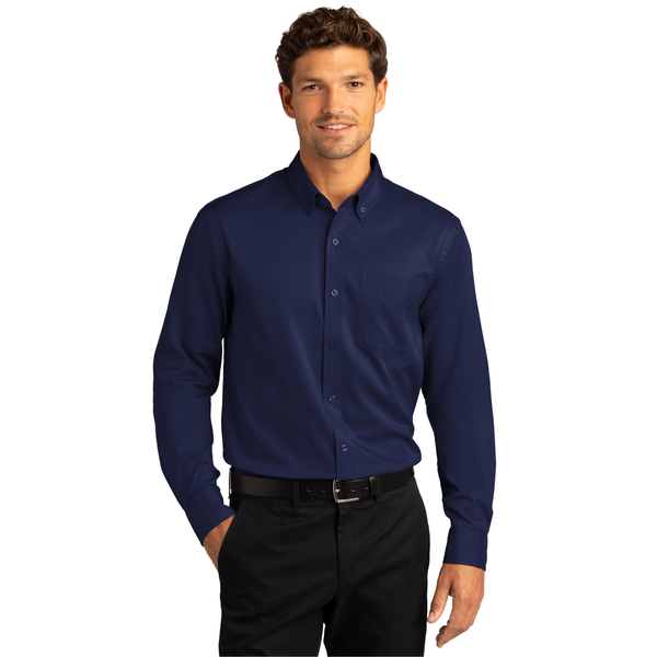 Port Authority® Long Sleeve SuperPro™ React™ Twill Men's Shirt