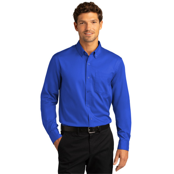 Port Authority® Long Sleeve SuperPro™ React™ Twill Men's Shirt
