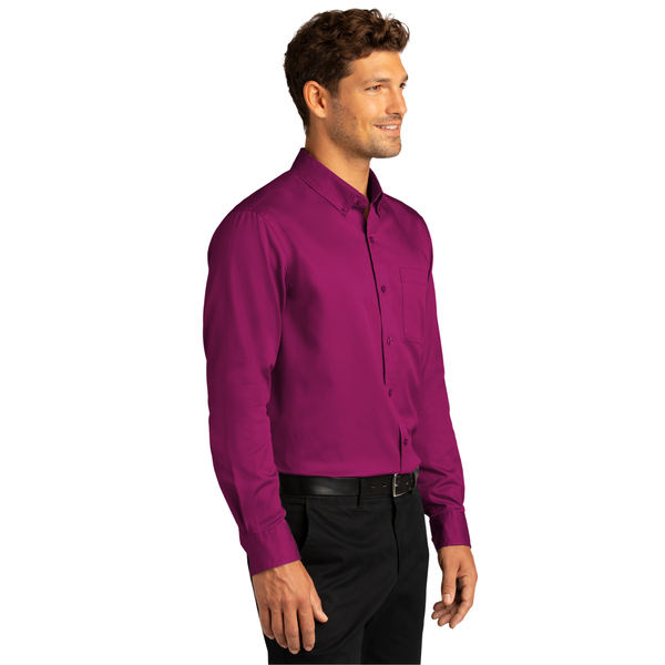 Port Authority® Long Sleeve SuperPro™ React™ Twill Men's Shirt