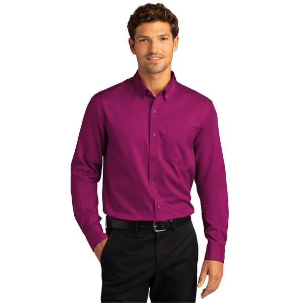 Port Authority® Long Sleeve SuperPro™ React™ Twill Men's Shirt