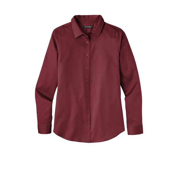 Port Authority® Long Sleeve SuperPro™ React™ Twill Ladies' Shirt