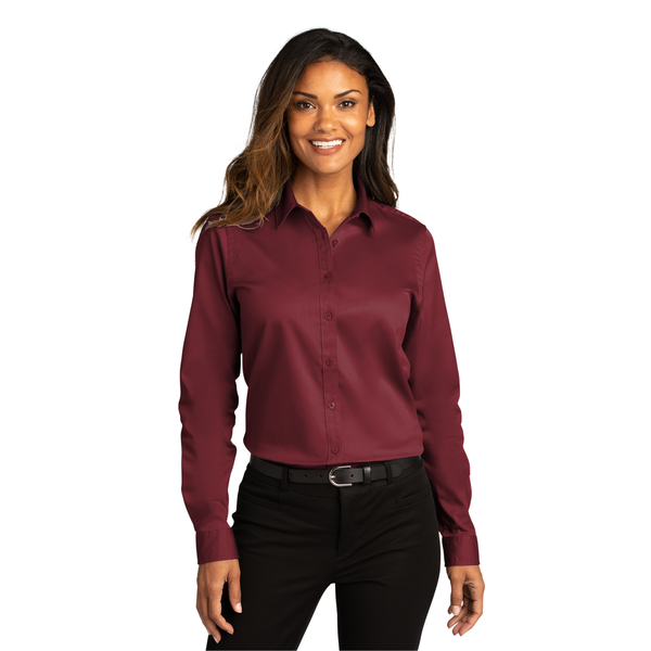 Port Authority® Long Sleeve SuperPro™ React™ Twill Ladies' Shirt