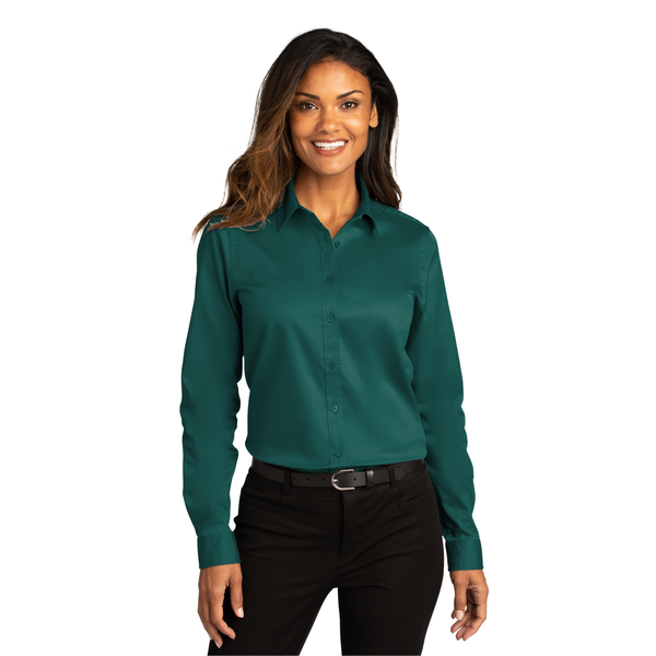Port Authority® Long Sleeve SuperPro™ React™ Twill Ladies' Shirt