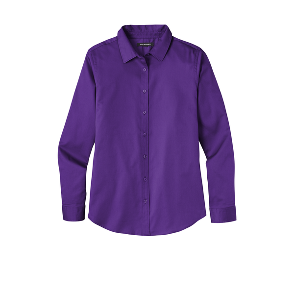 Port Authority® Long Sleeve SuperPro™ React™ Twill Ladies' Shirt