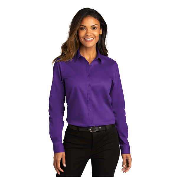 Port Authority® Long Sleeve SuperPro™ React™ Twill Ladies' Shirt