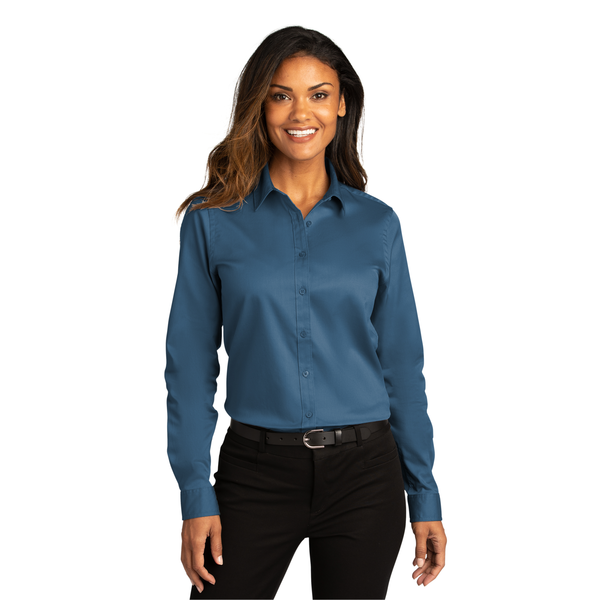 Port Authority® Long Sleeve SuperPro™ React™ Twill Ladies' Shirt