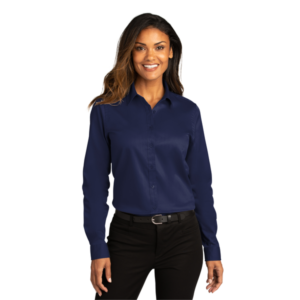 Port Authority® Long Sleeve SuperPro™ React™ Twill Ladies' Shirt