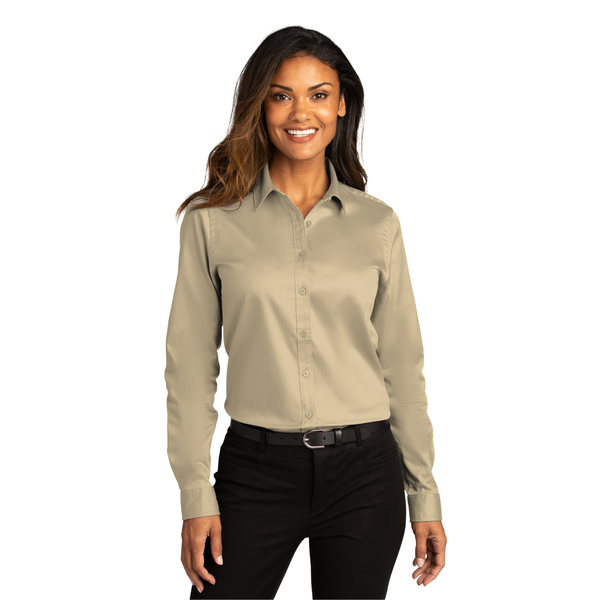 Port Authority® Long Sleeve SuperPro™ React™ Twill Ladies' Shirt